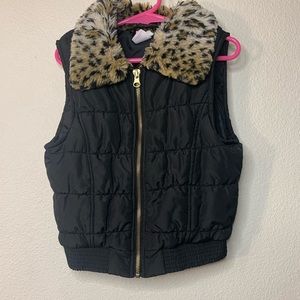Fur Jacket Vest little Girls Sz 5 (S)